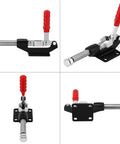 Heavy Duty Carbon Steel Push Pull Toggle Clamp With 42mm Stroke for Welding and Jig Fixtures, ergonomic handle, side view