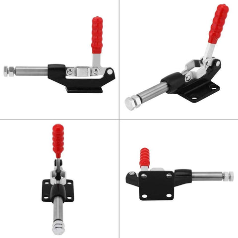 Heavy Duty Carbon Steel Push Pull Toggle Clamp With 42mm Stroke for Welding and Jig Fixtures, ergonomic handle, side view