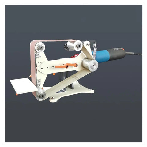 Heavy Duty Belt Sander Frame 730 X 50 Mm Adapter For Angle Grinder Retrofit showing adjustable metal frame and assembly.