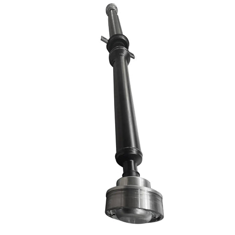 Rear Driveshaft Assembly Replacement For Dodge Durango AWD 2011 To 2019 195mm Rear Axle 3.6L 5.7L 6.4L Models Includes 52123633AA AB AC 976884 OEM Quality Direct Fit Prop Shaft Ready To Roll. Black rear driveshaft assembly with center support and flange end.