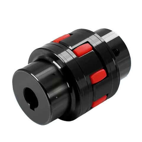 Top Grade 8 To 24mm Flexible Jaw Coupler For D40L66 Ballscrew Motors With Steel Shaft Spider Hub close-up view
