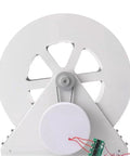 Close-up of Low Speed Water Turbine Power Generator with disc type design for ponds, streams, and rivers 100W renewable energy solution.