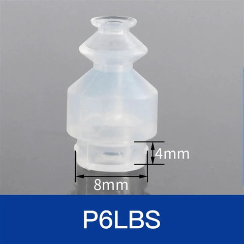 P6lbs Industrial Rubber Vacuum Suction Cup Chuck With Fitting Pneumatic Manipulator Accessory Gripper End Effector, transparent