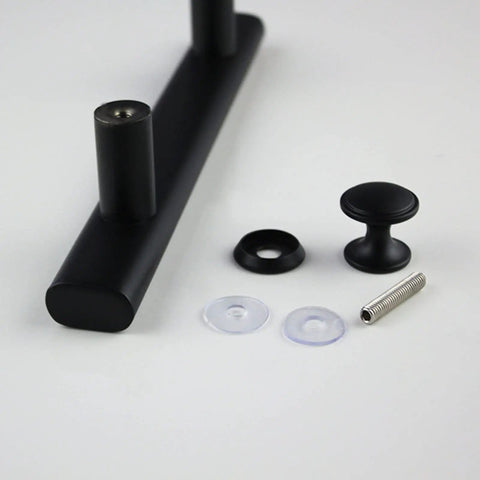 Slick Matte Black Stainless Steel Shower Door Handle Replacement 300Mm Pull Bar For Bathroom Or Entryway Waterproof Hardware Kit With No Sweat Installation And Clean Vibes