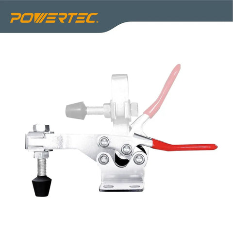 Beefy 225D Quick Release Toggle Clamp Set For T Track 500 Lb Holding Capacity With Mounting Plate, side view.