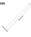 Stainless Steel Eye Pins 200 Pieces 0.8mm 22 Gauge 70mm Flat Headpins For Jewelry Making DIY Beads Necklaces Earrings Bracelets Bead Links Silver Perfect For Creating Bold Dangle Jewelry, size diagram showing one 70mm eye pin