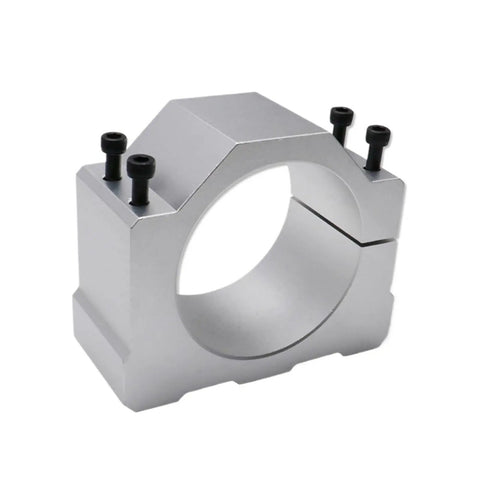 Water Cooled BT30 ATC Spindle Motor Kit For CNC Router Machines No Sweat Cooling With Badass Torque Options Plug And Play Design silver spindle motor mount with adjustable screws