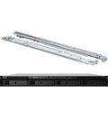 Boss Grade Enterprise Rack Mount Nas Server With Intel Xeon 2.2Ghz Quad Core Processor Packed With 64Gb Ecc Ram 80Tb Storage Array And 2Tb Nvme Cache showing front view and sliding rails.