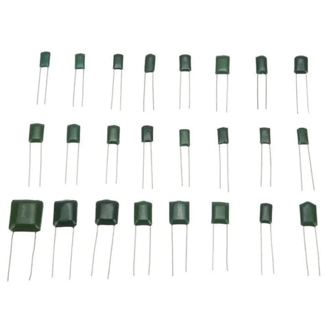 Capacitor Kit For Electronics Enthusiasts, Metalized Mylar Polyester Film Capacitors Assorted 0.22nF To 470nF, 660-Piece Box Set