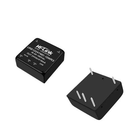 Heavy Duty Dc Dc Isolated Converter For Ev Charging 110V To 24V 10W Switching Power Supply Module with pins and black case.
