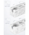 Top Shelf Marble Espresso Tamper Holder Stand Fits 51mm And 54mm Coffee Tools pro grade with different cup sizes visible.