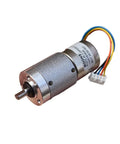 Twenty Two Millimeter Planetary Gear Motor Stepper Motor With All Metal Gearbox showing wires and metal casing
