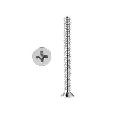 Thirty Piece Pack Of 304 Stainless Steel Machine Screws Loaded As Extra Long Electrical Outlet Bolts, #6-32 x 1.5in.