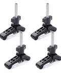 T Track Hold Down Clamp Kit With 5/16 Inch 18 Thread T Bolts Thumbs Swivels 4 Pack For CNC Machines Table Saws Drills Workbenches And Woodworking Jigs, four clamps
