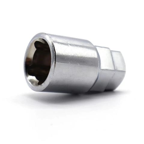 Get Your BMW Rolling Smooth With Heavy Duty Lug Wheel Studs Kit Perfect For E23 E32 E38 E31 M1 Z3 And Z8 Models This Ultimate Replacement Upgrade Bolts Nuts Are Built Solid For Reliable Performance On The Road. chrome steel BMW wheel lug stud nut, front angle