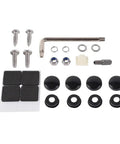 Legit Real Carbon Fiber License Plate Frame With Tight Weave Build And Comes Ready To Roll With Quality Fasteners Straight To Your Door For A Fresh Street Look On Us Canada Rides hardware assembly kit including screws and washers.