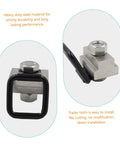 Heavy Duty D Ring Tie Down Anchors Bolt Directly To Truck Bed Rails Or Boat Trailers Slick Drop In Fitment No Cutting Needed showing durable steel material and easy installation.