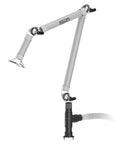 Third Hand Dust Collection Boom Arm for Workbench Mount with On Demand Fume Extraction and Snag Free Hose Drops displayed.