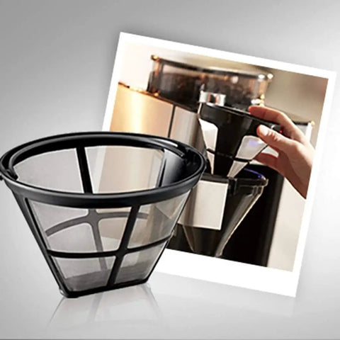 Fully Automatic Coffee Machine For Home Or Commercial Use Built Tough With Food Grade Stainless Steel Dual Purpose Drip Espresso Maker Light Gray Countertop Brewer Zero Drama All Day Brewing Setup coffee filter basket close-up