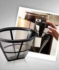 Coffee filter basket for Fully Automatic Coffee Maker For Home And Kitchen Brewing Rich Flavor Fast With Food Grade Stainless Steel Body.