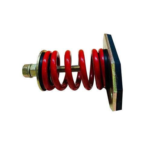 Slick And Solid Open Spring Mount Isolators 440 Pounds Capacity With One Inch Deflection red coiled spring with zinc finish