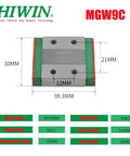 MGW9C Linear Guide Block for CNC Machines and 3D Printers Heavy Duty Rock Solid Carriage Rail Bearing with Gothic Arch Contact for High Rigidity and Smooth Motion in Automation Projects, 30mm