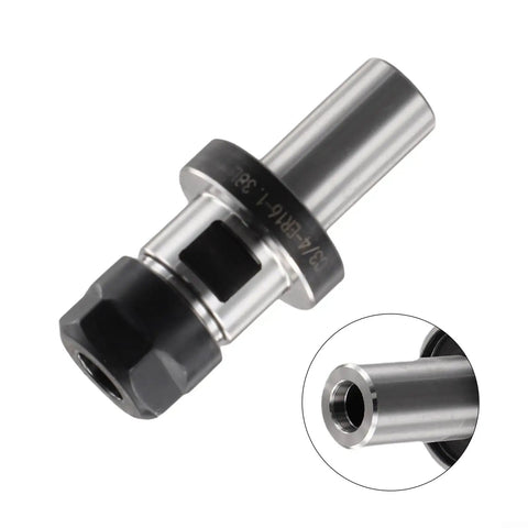 Ultra Precise Three Quarter Inch Straight Shank Chuck Tool Holder for ER16 Collets, 0.0003 Inch TIR, TTS Compatible, shown in detail