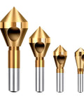 Badass 10mm Deburring And Countersink Drill Bits Made From High Speed Steel With Slick Spiral Flutes For Tough Cutting Across Metal Wood And Plastic Shop Rigs Without Clogging Or Kick Back, showcasing multiple sizes.