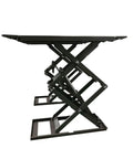 Heavy Duty Mid Rise Scissor Car Lift With Electric Hydraulic X Lift Design, side view showing sturdy metal construction.