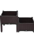 Plastic Square Raised Garden Bed Set With Self-Watering Design for easy indoor and outdoor vegetable and flower growth.