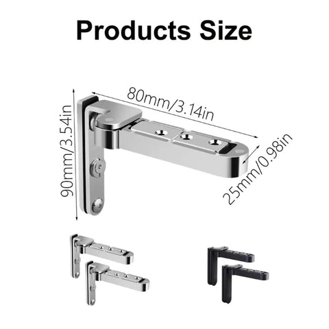 Invisible Concealed Door Hinge For Home Decor, Slick Quiet Operation, One Color, Easy Install dimensions in mm and inches