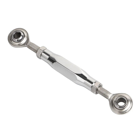 Aluminum Chrome Adjustable Shift Linkage Rod For Harley Dyna Mid Control 1984 To 2017 And Softail 2018 To 2023 Easy Height Tweaks Durable Anodized Shift Lever Upgrade, chrome adjustable rod