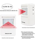Outdoor Dog Bark Alarm With Motion Detector 1000 Foot Range Realistic Dog Bark Sounds Adjustable Volume Loud Alarm Welcome Ding Dong And Melodies Home Security Sensor For Yard Porch, white wireless chime