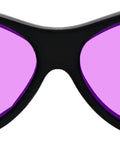Phillips 202 Didymium Lampwork Safety Glasses With Fitover Frame And Adjustable Temples For Torch Crafters, lightweight black frame with purple lenses