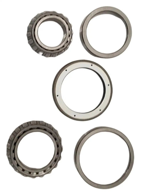 Heavy Duty Trailer Axle Bearing Kit 10000 Pound 10K GD10-51 For Dexter Trailers Replace Worn Bearings, Cut Wobble, And Stabilize Your Utility, Boat, Or Camper Trailer During Hauls. trailer bearing rings and races set on white