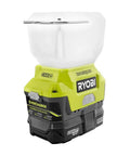 18V ONE Plus EverCharge LED Area Light with 1.3 Ah battery and wall mount charger, cordless work light, up to 400 lumens