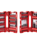 Milwaukee 74-piece Shockwave impact driver bit set in red case with organized bits