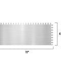 Comfort Grip Stainless Steel Square Notch Trowel Eleven Inch Blade With Quarter Inch Three Eighths Inch Quarter Inch Notches