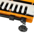 Close-up of Dead On Precision Dovetail Router Jig With Half Inch Template And Twelve Inch Guiding Rail, showcasing the adjustment knob and guide rail.