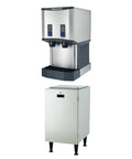 No Drama Countertop Nugget Ice Maker And Water Dispenser With Easy Push Controls on stainless steel cabinet with 40-pound capacity.