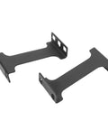 1U Server Rack Depth Extender For 19 Inch Cabinets Uses Aluminum Alloy With 4 Inch Depth Adjustment, two black brackets.