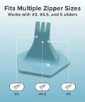 Blue Zipper Jig Tool for Easy Zip Installation Handy Third Hand Slider Guide for Three Four Point Five and Five Zipper Tapes