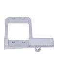 Beefy Aluminum 1/10 RC Portal Axle Servo Mount with Low Center of Gravity CNC Front Axle Mount, flat view