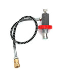 Scuba Tank Refill Adapter For PCP Paintball And CO2 HPA Gear With 8mm Quick Disconnect, 24 Inch Charging Hose, DIN Valve, 300 Bar 4500 PSI
