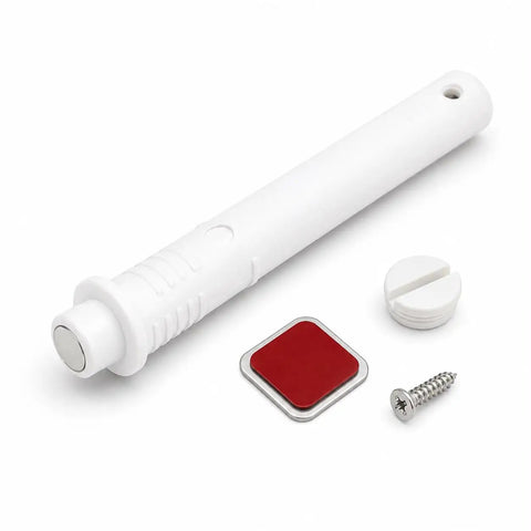 10 Pack White Magnetic Push Latches For Cabinets And Drawers, Easy pop up magnetic lock with accessories, concealed door hardware