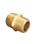 Half Inch NPT Brass Hex Nipple Male To Male Pipe Adapter 0.75 Inch OD durable brass fitting for plumbing