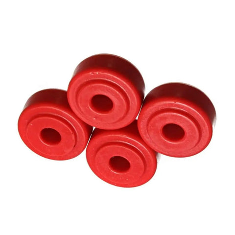 Red Universal Shock Eye Bushing Kit With Tower Grommets 7/8 Nipple 3/8 ID 5/8 Thick Front And Rear Shock Absorber Mounts Performance Polyurethane Off Road Ready Universal Fit