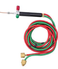 Pro High Heat Gas Torch For Metal Melting And Jewelry Crafting with hoses, precise flame control, and copper build for welding.