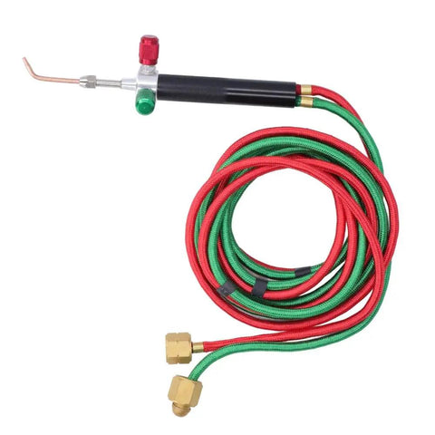 Pro High Heat Gas Torch For Metal Melting And Jewelry Crafting with hoses, precise flame control, and copper build for welding.