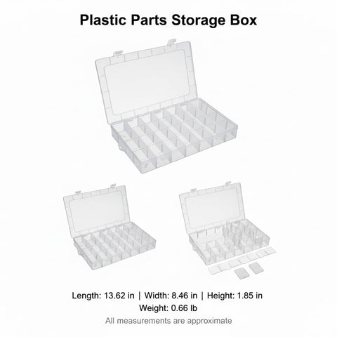 Portable Tool Box Organizer With Clear Compartments And Dividers For Easy Workshop Hardware Storage Durable Polypropylene Construction